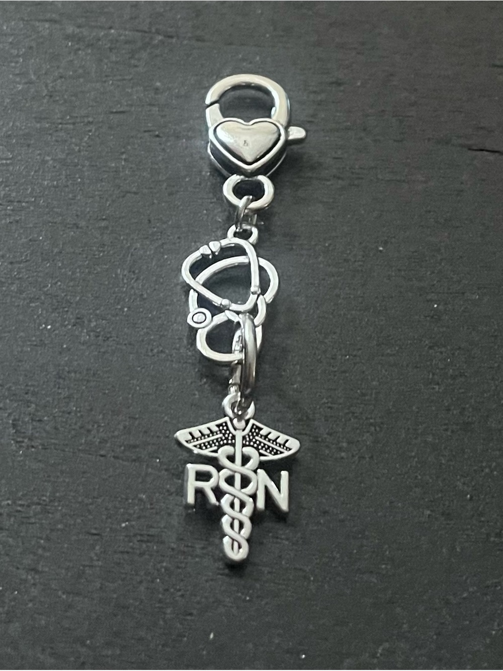 Registered Nurse/RN Zipper Pull Charm/Purse Bag Keychain Charm